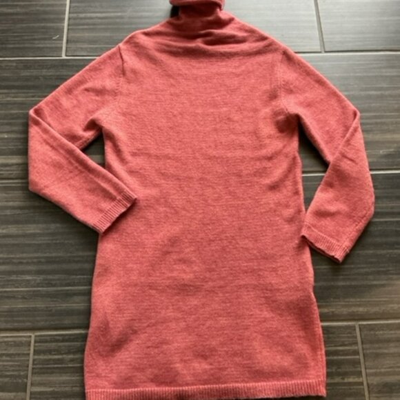 Molly Bracken Brick color sweater dress with funnel neck size small - Picture 3 of 8
